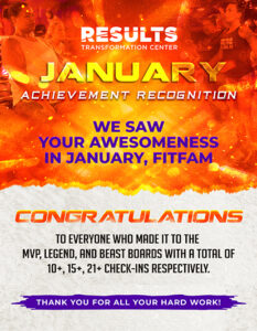 January Achievement Announcement Website