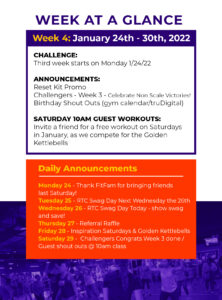 RTC January Week 4 Week at a Glance landing page