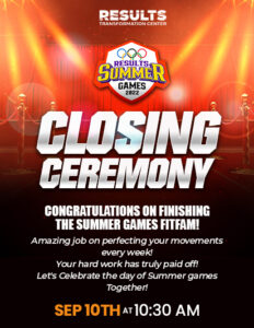 RTC Summer Games Closing ceremony website
