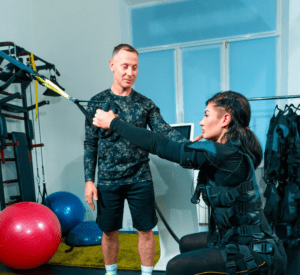 female athlete doing they exercise ems fitness studio 155003 5598